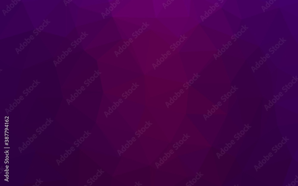 Dark Purple vector polygonal template.