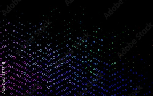 Dark Multicolor, Rainbow vector cover with spots.