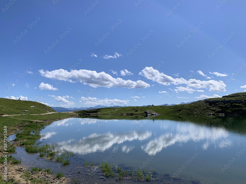 Clear blue Alpine lake
