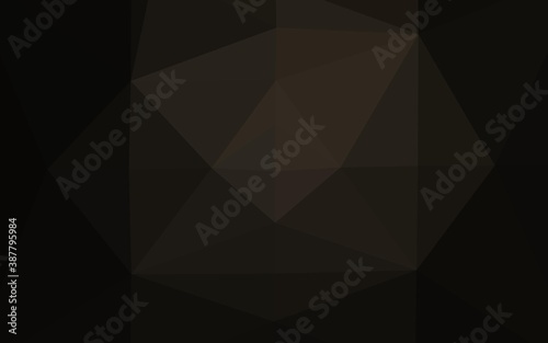 Dark Black vector abstract polygonal layout.