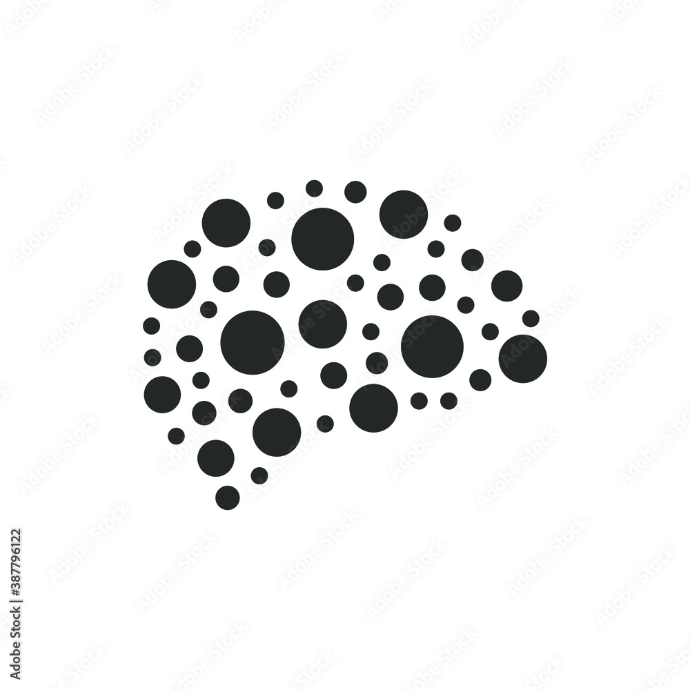Abstract dots brain logo
