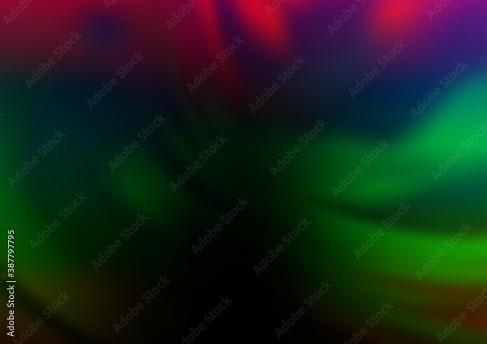 Fototapeta premium Dark Multicolor, Rainbow vector blurred bright background.