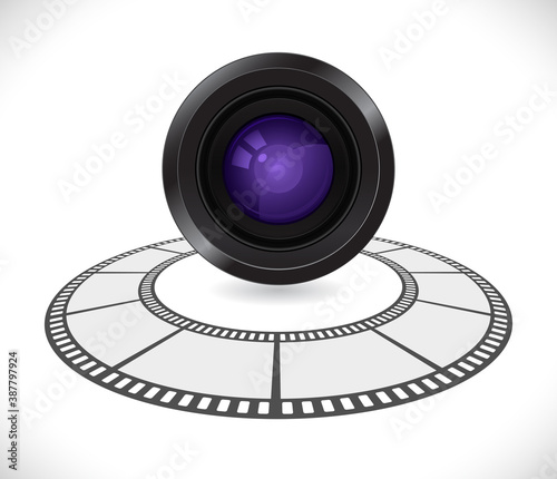 camera lens in film