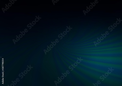 Dark BLUE vector glossy bokeh pattern.