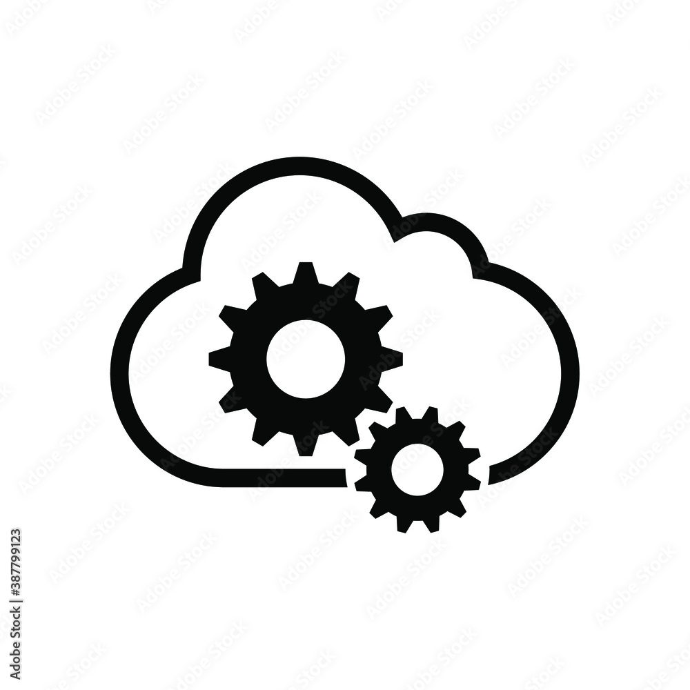 cloud and gears icon