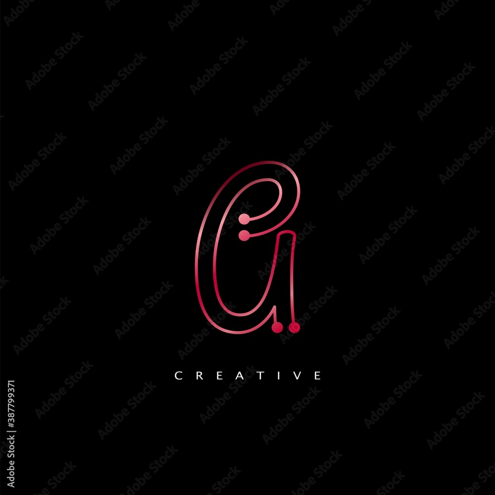 Initial Letter A line Logo Icon Abstract Techno Vector Design Initial Letter A line Logo Icon Abstract Techno Vector Design