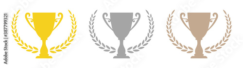 トロフィーのランキング素材（数字なし）