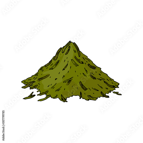 Vector illustration of dried herbs isolated on white. Hand drawn homeopathic and alternative medicine design element. Vector illustration in sketch stile