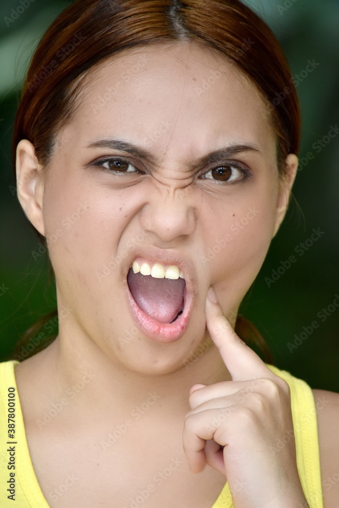 A Redhead Female With Toothache A Redhead Female With Toothache