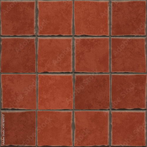 Realistic Seamless Tiles Texture, 3d Rendering