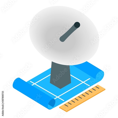 Meteorology equipment icon. Isometric illustration of meteorology equipment vector icon for web