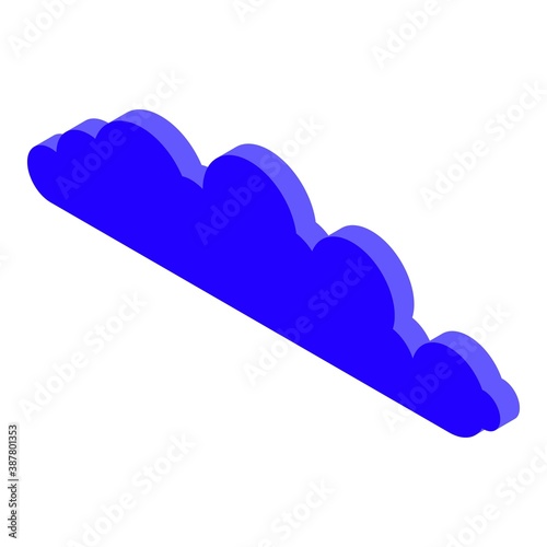 Cloud icon. Isometric of cloud vector icon for web design isolated on white background
