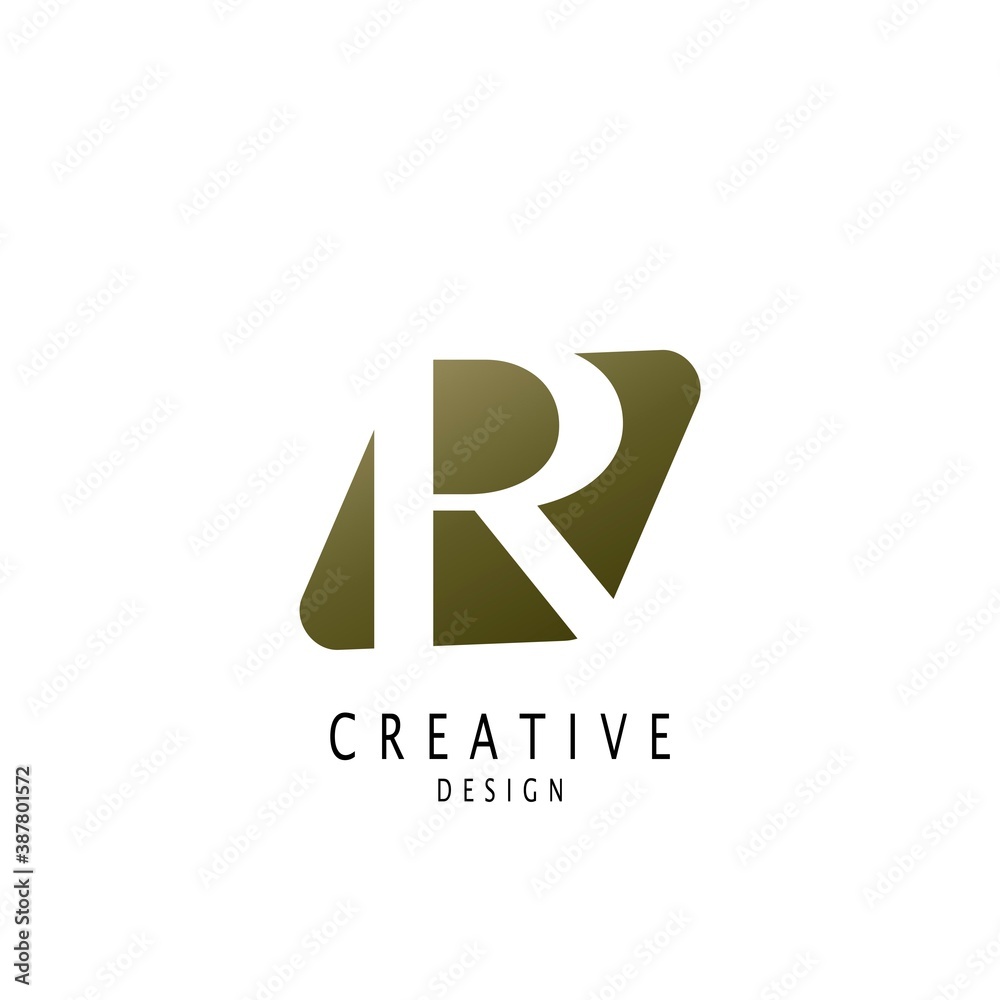 Abstract Letter R logo. Vector design concept geometrical shape Abstract Letter R logo. Vector design concept geometrical shape