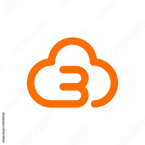 Letter B cloud logo