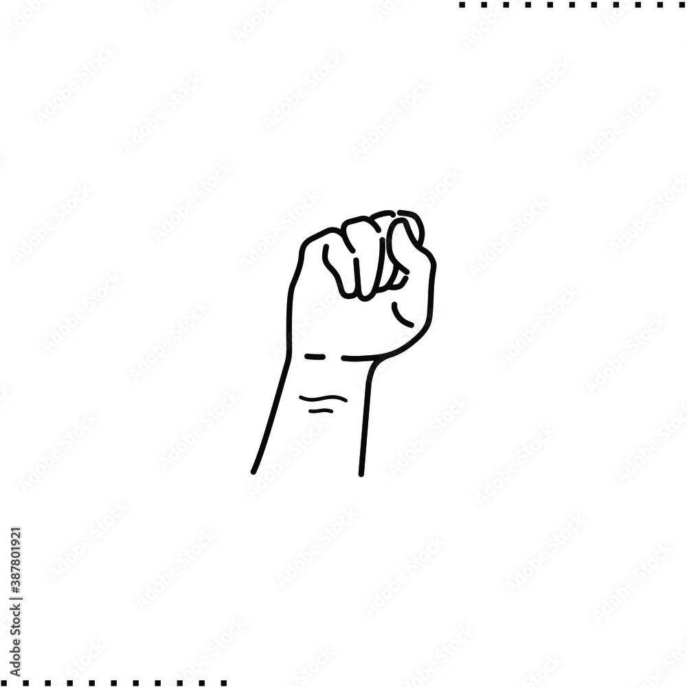 finger gesture, zero vector icon in outlines finger gesture, zero vector icon in outlines
