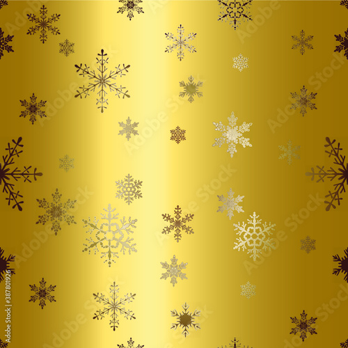 golden snowflakes background