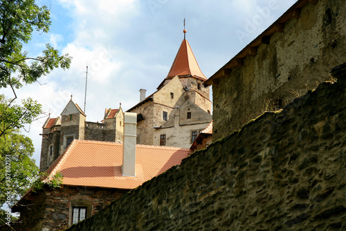Large, Gothic Pernstejn Castle - Czech Republic, Moravian castle. Czechia