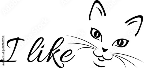 I like cats. Funny design