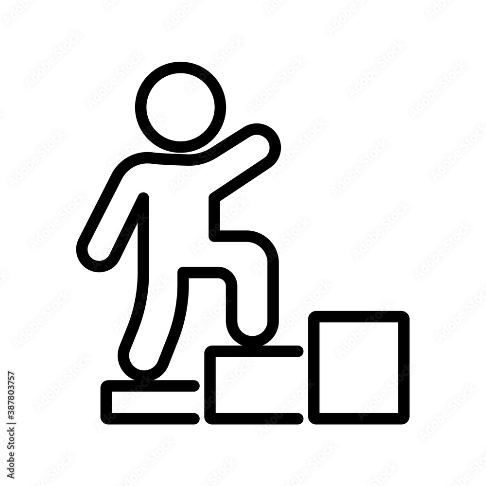 business people outline vector icon isolated on white. ladder of success icon for web and ui design, mobile apps and print products business people outline vector icon isolated on white. ladder of success icon for web and ui design, mobile apps and print products