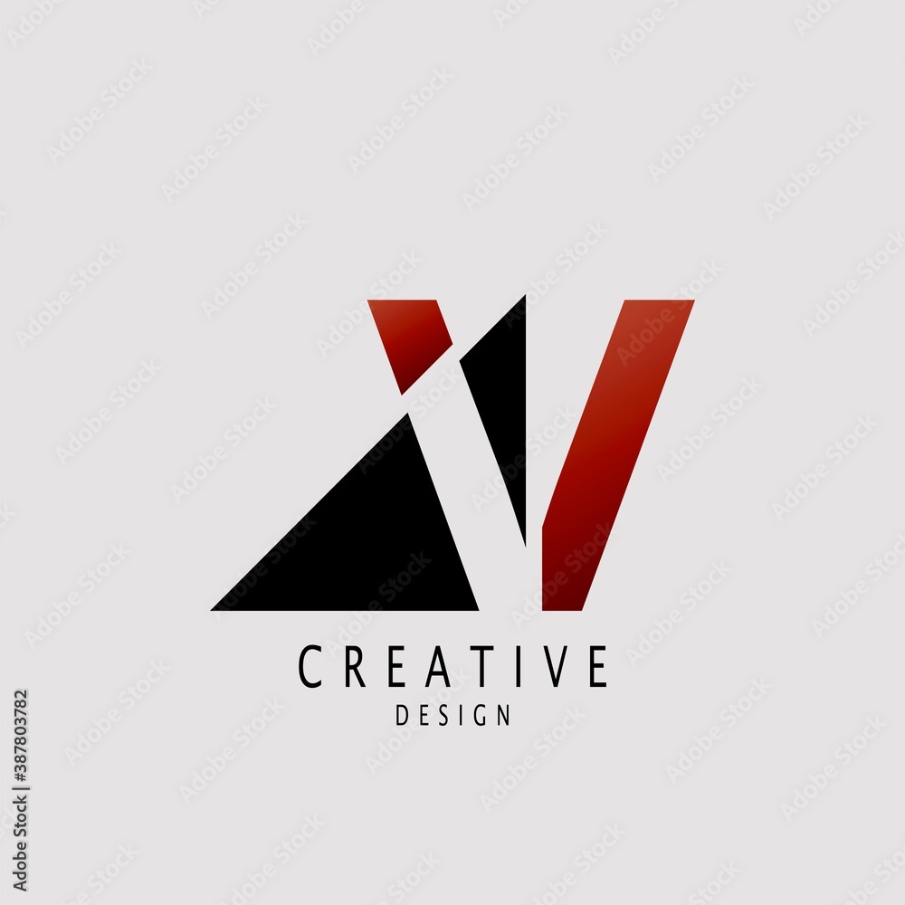 Abstract Techno Letter V logo. Geometrical vector design concept Abstract Techno Letter V logo. Geometrical vector design concept