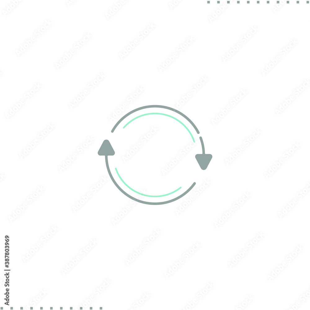 update vector icon in outline update vector icon in outline