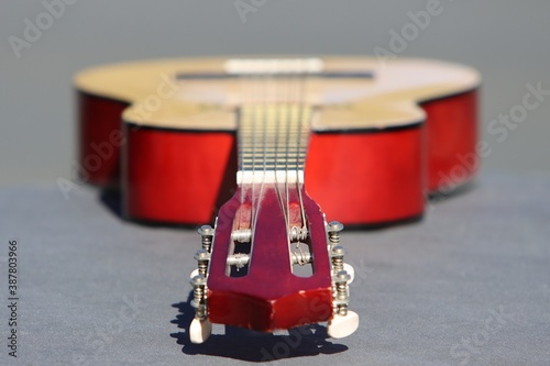 close up of a guitar photo