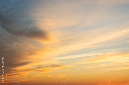 sunset sky with clouds over the sea © dddoria