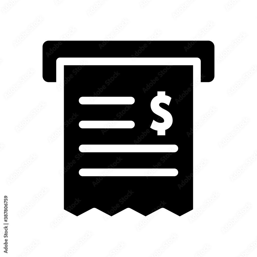 bill icon vector symbol template bill icon vector symbol template