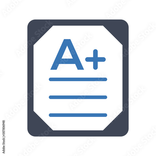 Education exam grade icon