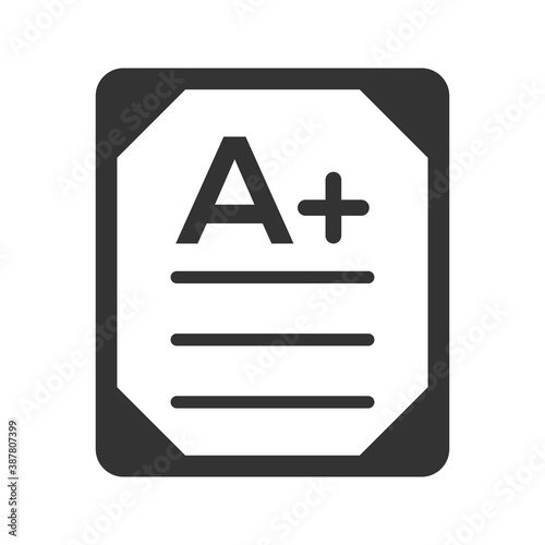 Education exam grade icon