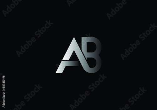 Initial Monogram Letter AB Logo Design Vector Template.