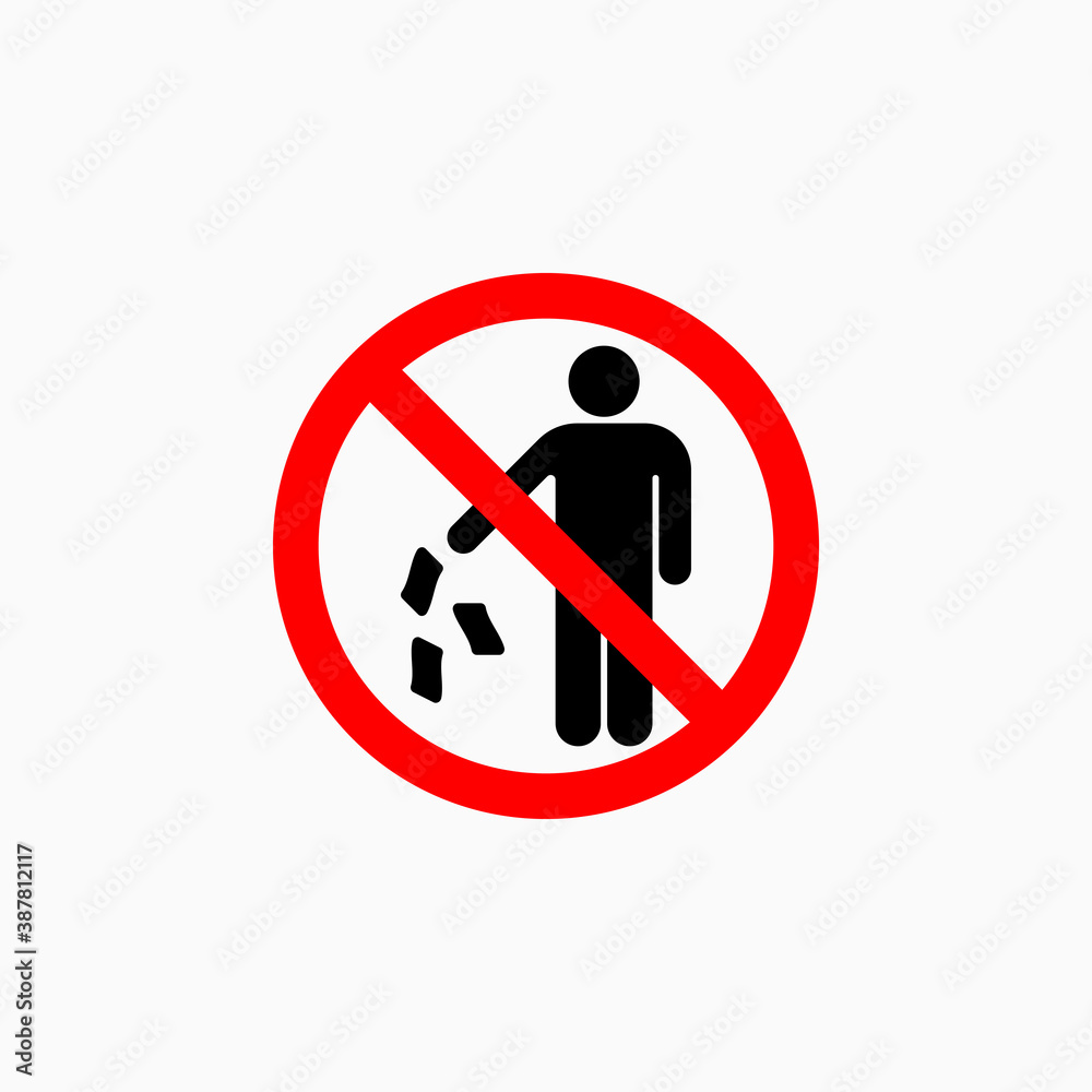 do no litter icon vector illustration do no litter icon vector illustration
