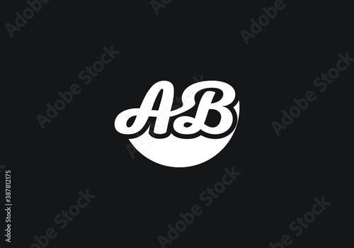 Initial Monogram Letter AB Logo Design Vector Template.