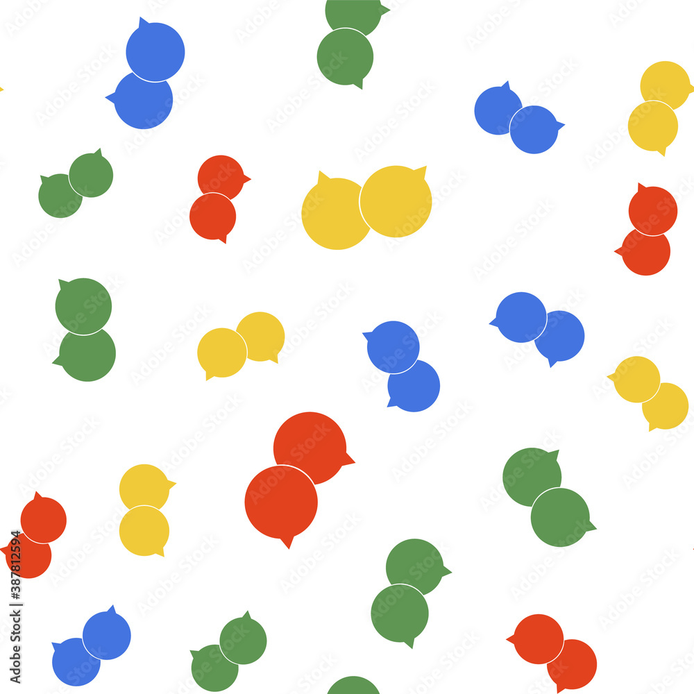 Color Blank speech bubbles icon isolated seamless pattern on white background. Vector. Color Blank speech bubbles icon isolated seamless pattern on white background. Vector.