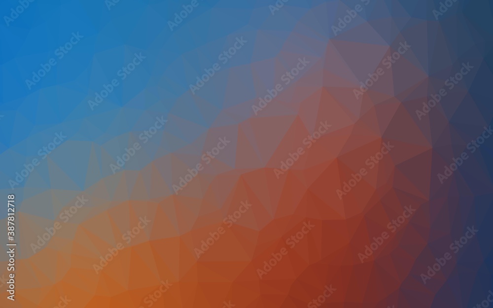 Light Blue, Red vector low poly layout.