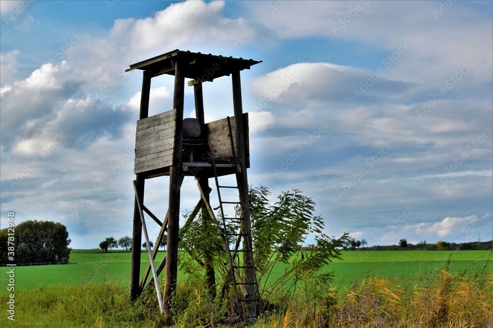 outdoor observation tower in the field