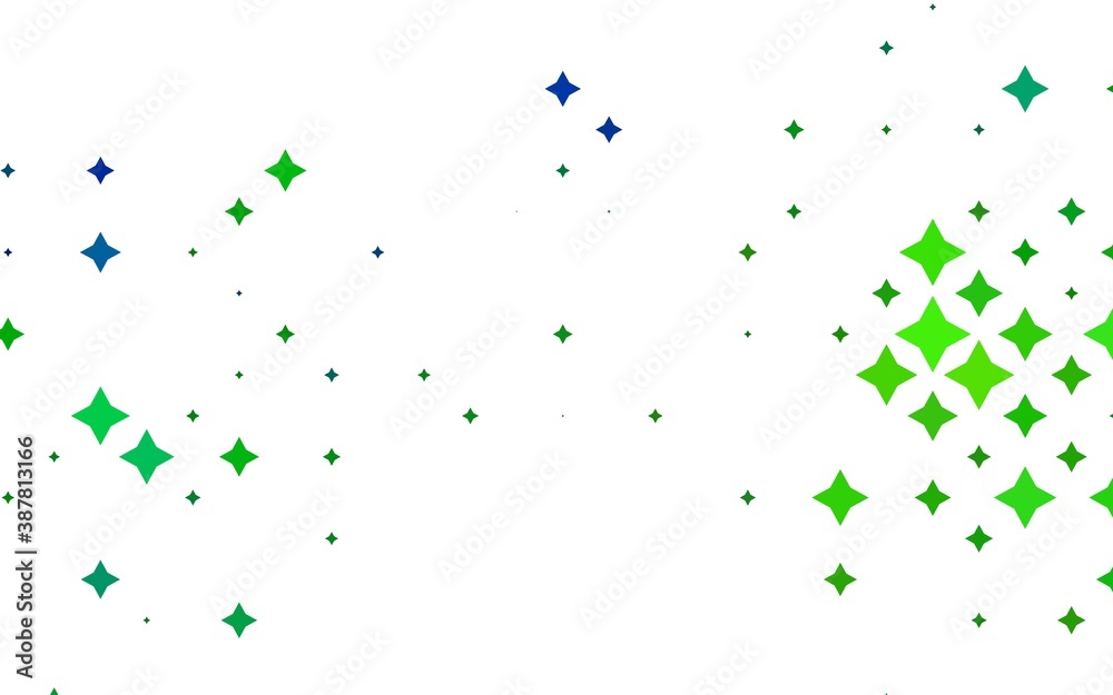 Obraz premium Light Blue, Yellow vector template with sky stars.