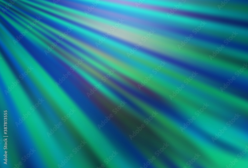 Fototapeta premium Light BLUE vector backdrop with long lines.