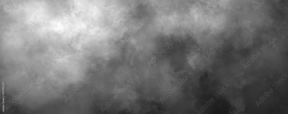 gray abstract watercolor background, sky with clouds	