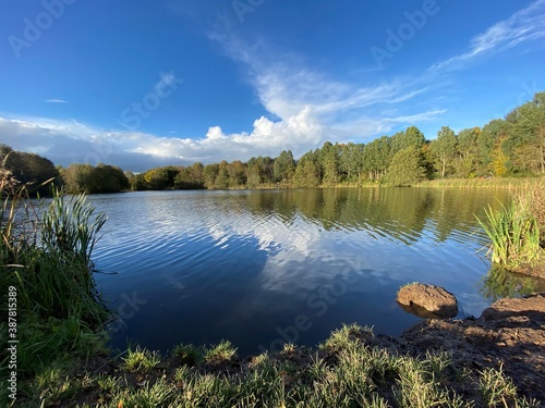 Alderford Lake in Whitchurch in the Autumn photo
