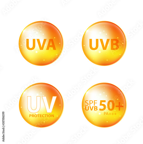 UV protection or ultraviolet sunblock icon. Vector illustration design.