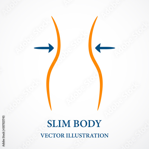 Contour fitness pattern, slim female shape