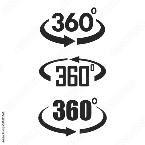 360 degree angle vector icon