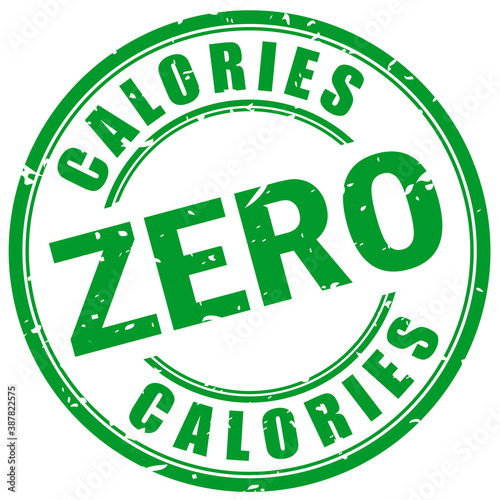 Zero calories rubber stamp