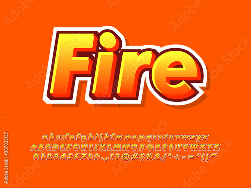 Modern Orange Fire Text Effect