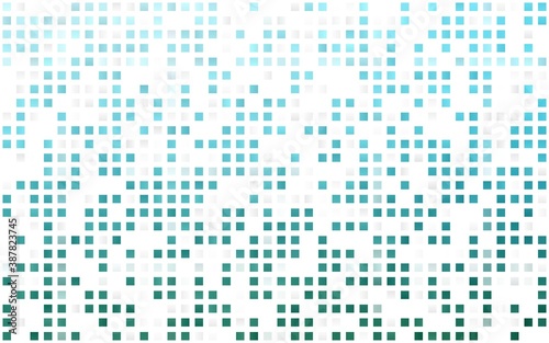 Light BLUE vector seamless template with crystals, rectangles.