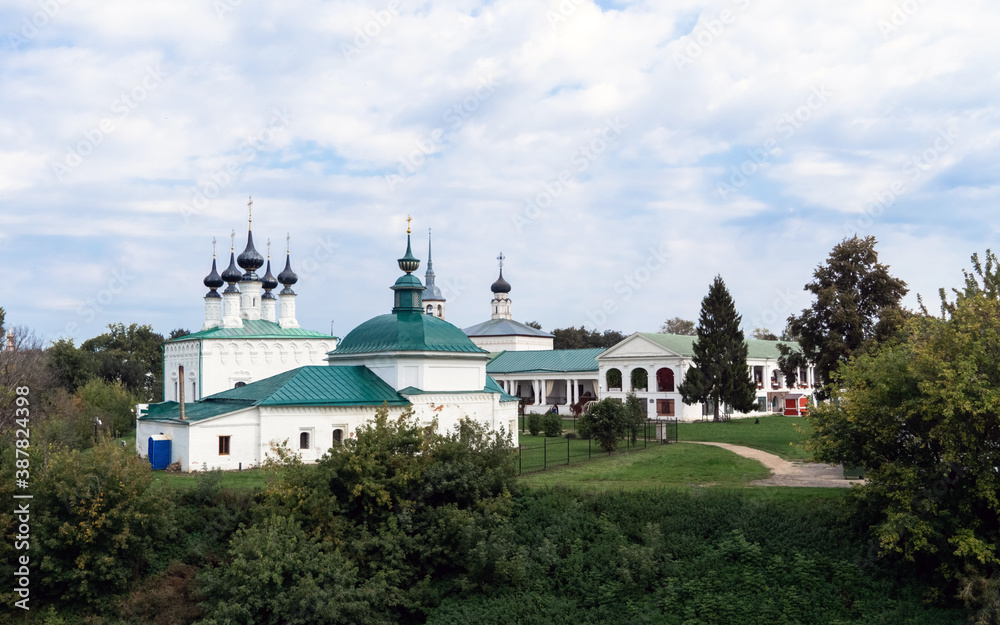 Domes of churches in the city of Suzdal in Russia