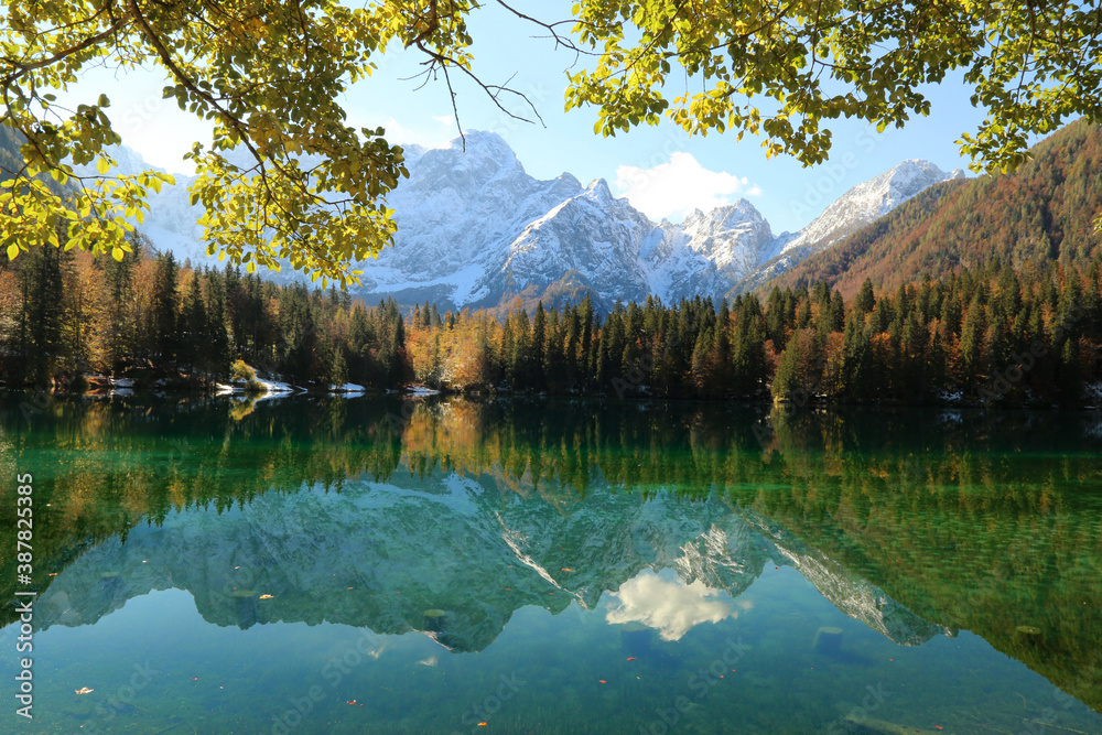 Autumn in the Fusine Lakes Natural Park, Italy