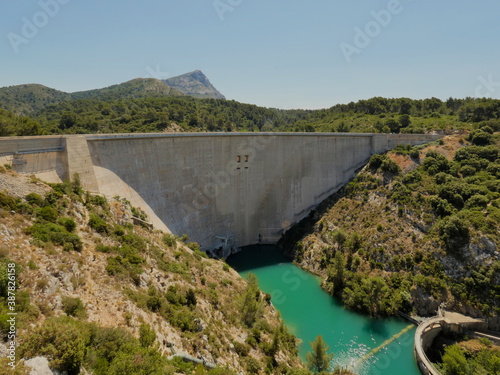 Wallpaper Mural Magnificent landscape of Provence near Aix en Provence with the Bimont dam, and the Sainte-Victoire mountain in the background Torontodigital.ca