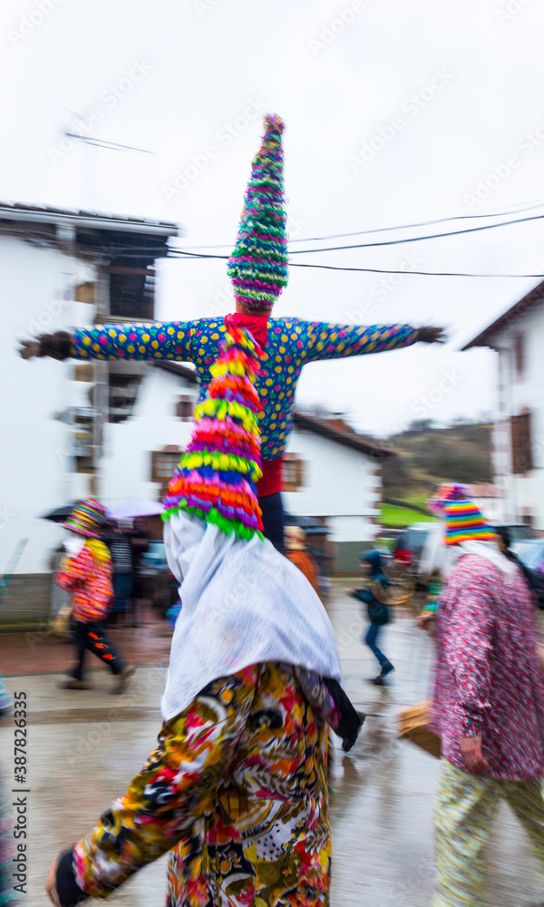 Naklejka premium Carnival in Lantz, Navarra, Spain, Europe